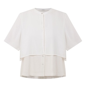 Layered Button Down Blouse