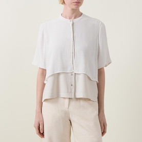 Layered Button Down Blouse