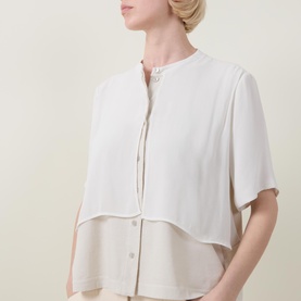 Layered Button Down Blouse