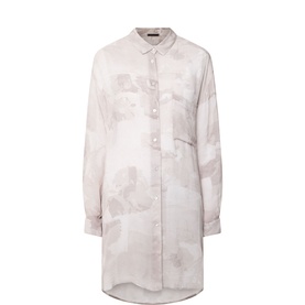 Tonal Printed Longline Shirt