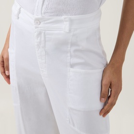 Barrel-Leg Cropped Trousers
