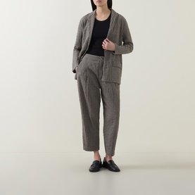 Pinstripe Tapered Trousers