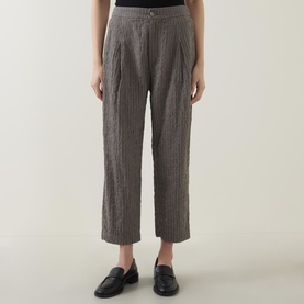 Pinstripe Tapered Trousers