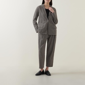 Pinstripe Tapered Trousers
