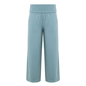 Banded Wide-Leg Cropped Trousers
