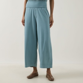 Banded Wide-Leg Cropped Trousers