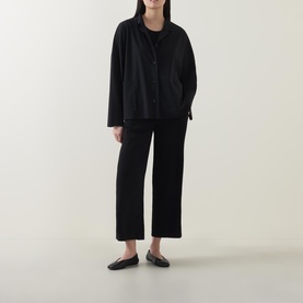 Banded Wide Leg Trousers