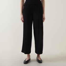 Banded Wide Leg Trousers