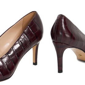 Aspiring Mock-Croc Heeled Courts