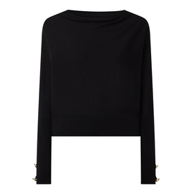Nia Logo Draped Sweater