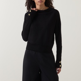 Nia Logo Draped Sweater