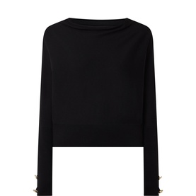 Nia Logo Draped Sweater