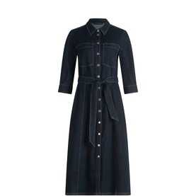 Denim Flared Shirt Dress