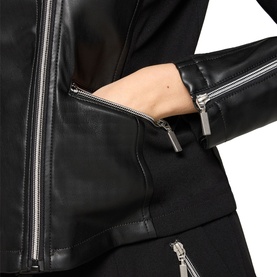 Faux Leather Biker Jacket