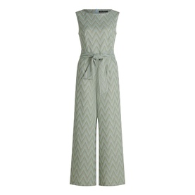 Zig Zag Belted Jumpsuit