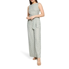 Zig Zag Belted Jumpsuit