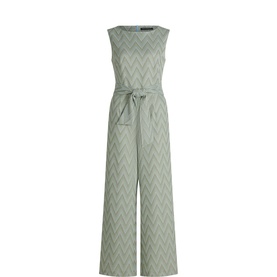 Zig Zag Belted Jumpsuit