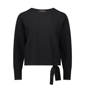 Fine Knitted Tie Waist Sweater