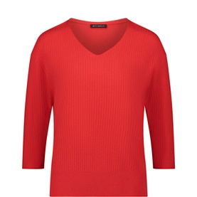 Fine Knitted Ribbed Sweater