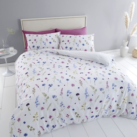 Country Floral Duvet Set Pink/Blue