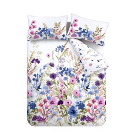 Country Floral Duvet Set Pink/Blue