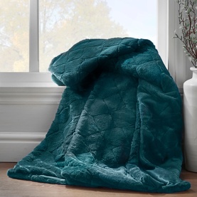 Cosy Diamond Throw Green