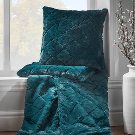 Cosy Diamond Throw Green