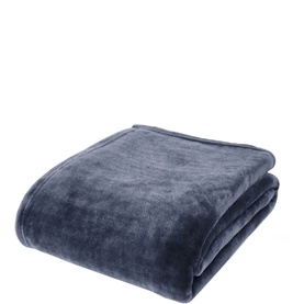 Raschel Velvet Throw Navy
