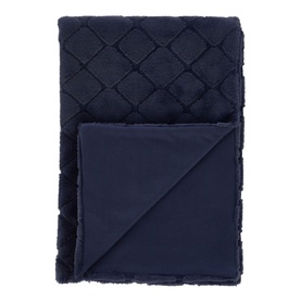 Cosy Diamond Throw Navy