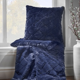 Cosy Diamond Throw Navy