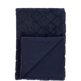 Cosy Diamond Throw Navy