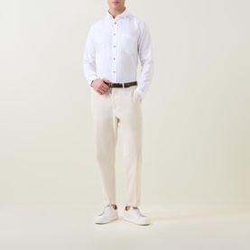 Solid Casual Oxford Shirt