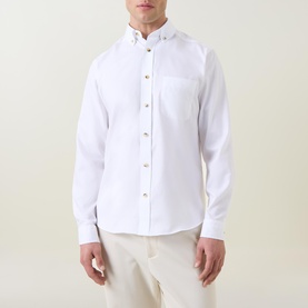 Solid Casual Oxford Shirt