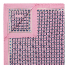 Geometric Logo Silk Pocket Square