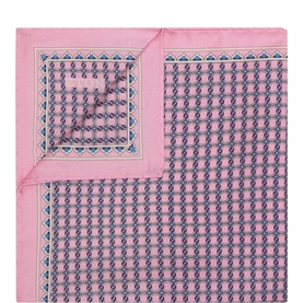 Geometric Logo Silk Pocket Square