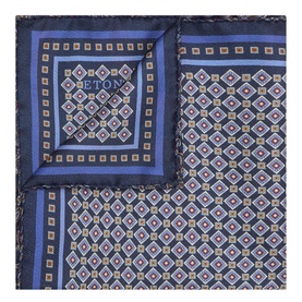 Medallion Logo Silk Pocket Square
