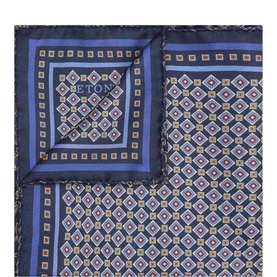 Medallion Logo Silk Pocket Square