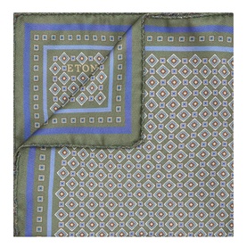 Medallion Logo Silk Pocket Square