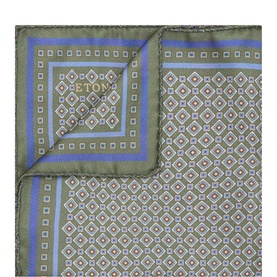 Medallion Logo Silk Pocket Square