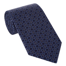 Chain Print Silk Tie