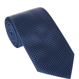 Grid Silk Tie