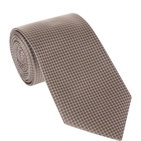 Grid Silk Tie