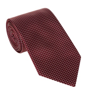 Grid Silk Tie