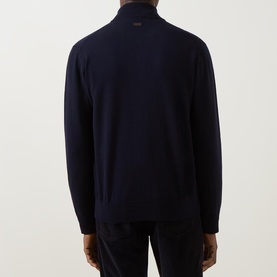 Fine Knit Zip-Through Sweater