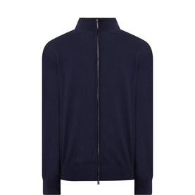 Fine Knit Zip-Through Sweater