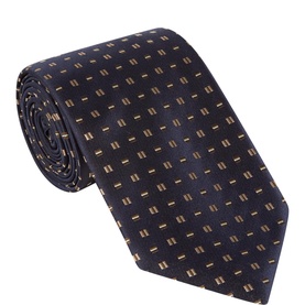 Geometric Woven Silk Tie