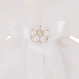 Bow Detail Puff Communion Bag