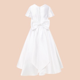 Mikado Bow Detail Communion Dress