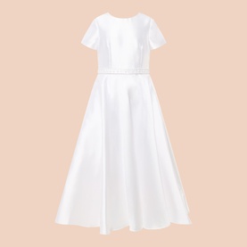 Mikado Bow Detail Communion Dress