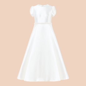 Mikado Satin Pearl Communion Dress